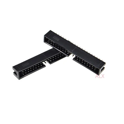 5/10pcs Dip 6/10/20/26/34/40 Pin 2.54mm Pitch Male Socket Straight Idc Box Headers Pcb Connector Double Row 10p/20p/40p/50p Dc3