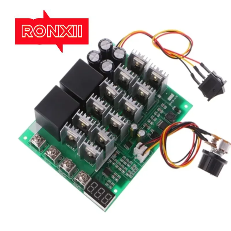 

RONXII DC 10-55V 100A Motor Speed Controller PWM HHO RC Reverse Control Switch with LED Display
