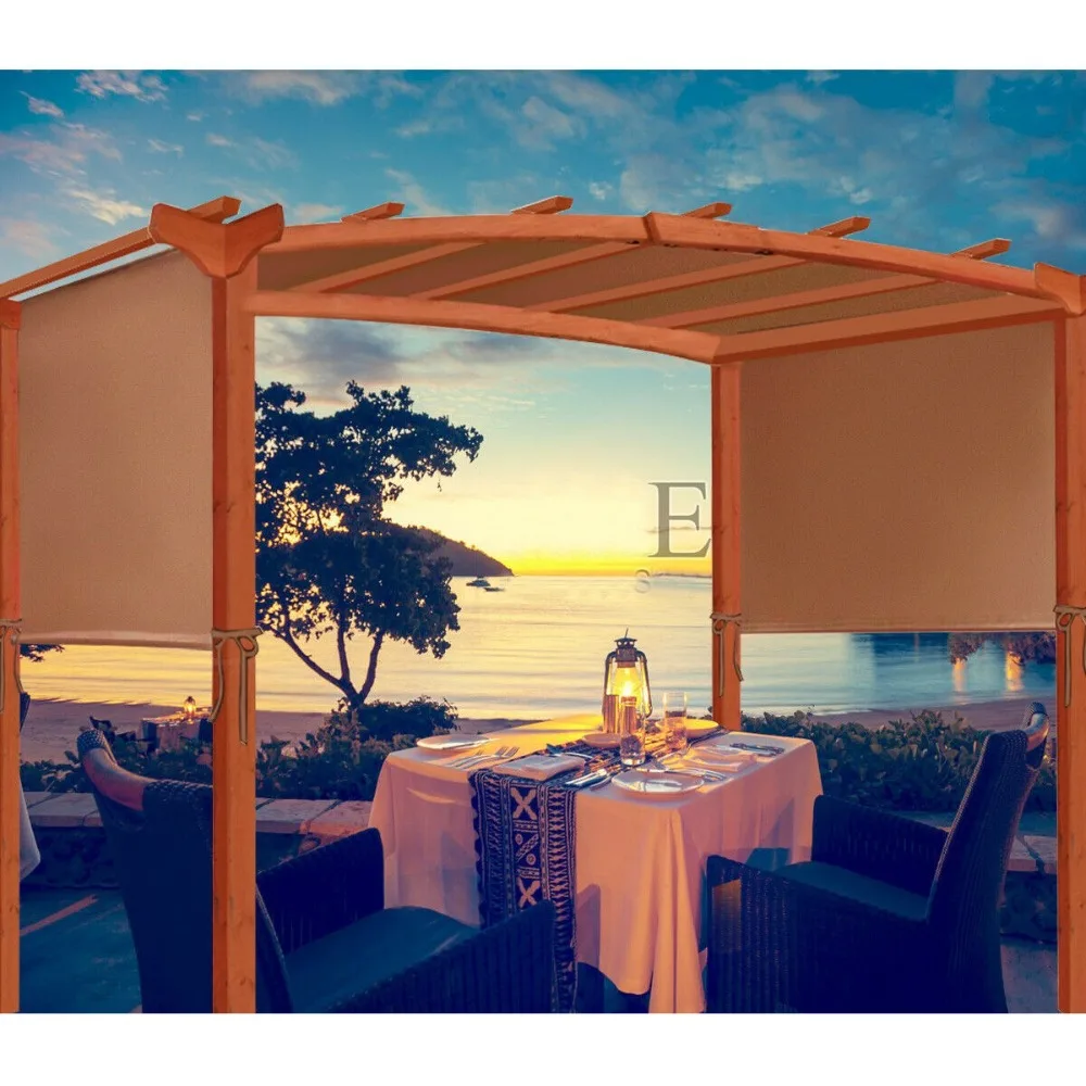 

6.7'x17' Universal Canopy Cover Replacement Pergola Structure Sun Awning
