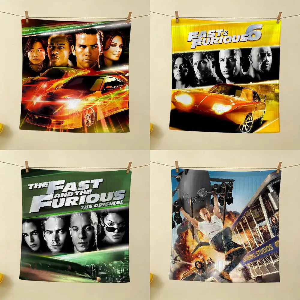 T-The F-Fast A-And F-Furious For Whole House Use Polyester Cotton Daily Towel, Hanging Kitchen Hand Wiping Cloth, Durable