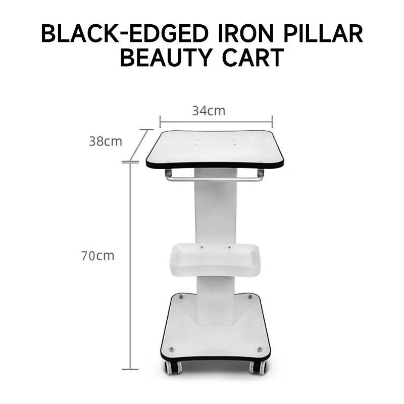 Multifunctional Beauty Salon Rolling Trolley Home Use Cart with Wheels Aluminum Stand Beauty Equipment Storage Cart