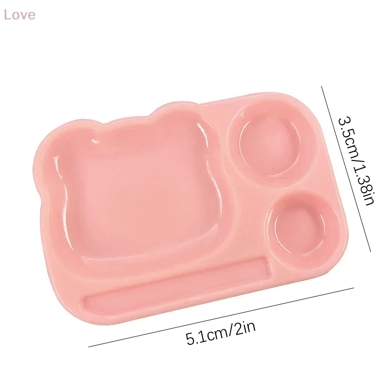 1 قطعة الكرتون مسمار الفن لوحة ألوان البلاستيك جيل للأظافر البولندية اللوحة اللون خلط لوحة صينية مع حامل فرشاة أداة رسم يدوية #6