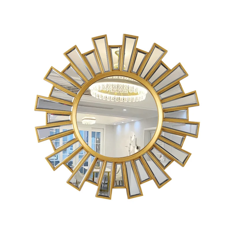 

European American style, dining room fireplace decorative mirror, glass round mirror, sunglasses