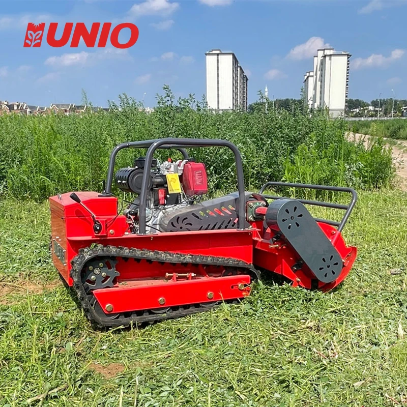 Industrial CE Approve Electric RC Grass Cutting Track Remote Control Mower Machine Crawler Brush Cutter for Agriculture