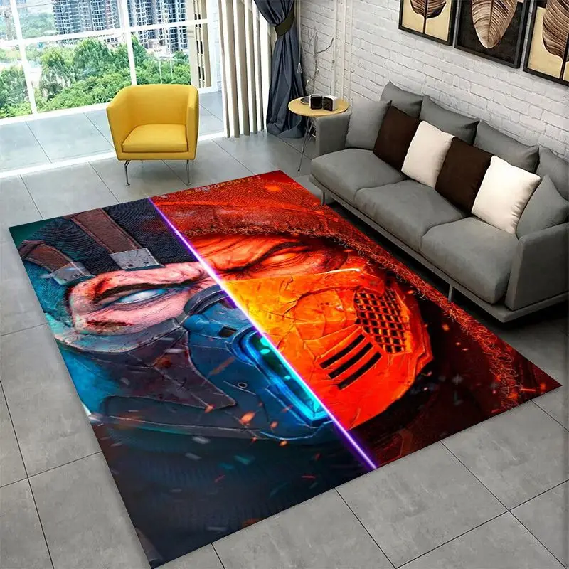 HD Retro Fighter Mortal Kombat Movie Game Non-Slip Area Rug for Living Room Bedroom Playroom,Carpet Floor Mat for Home Decor