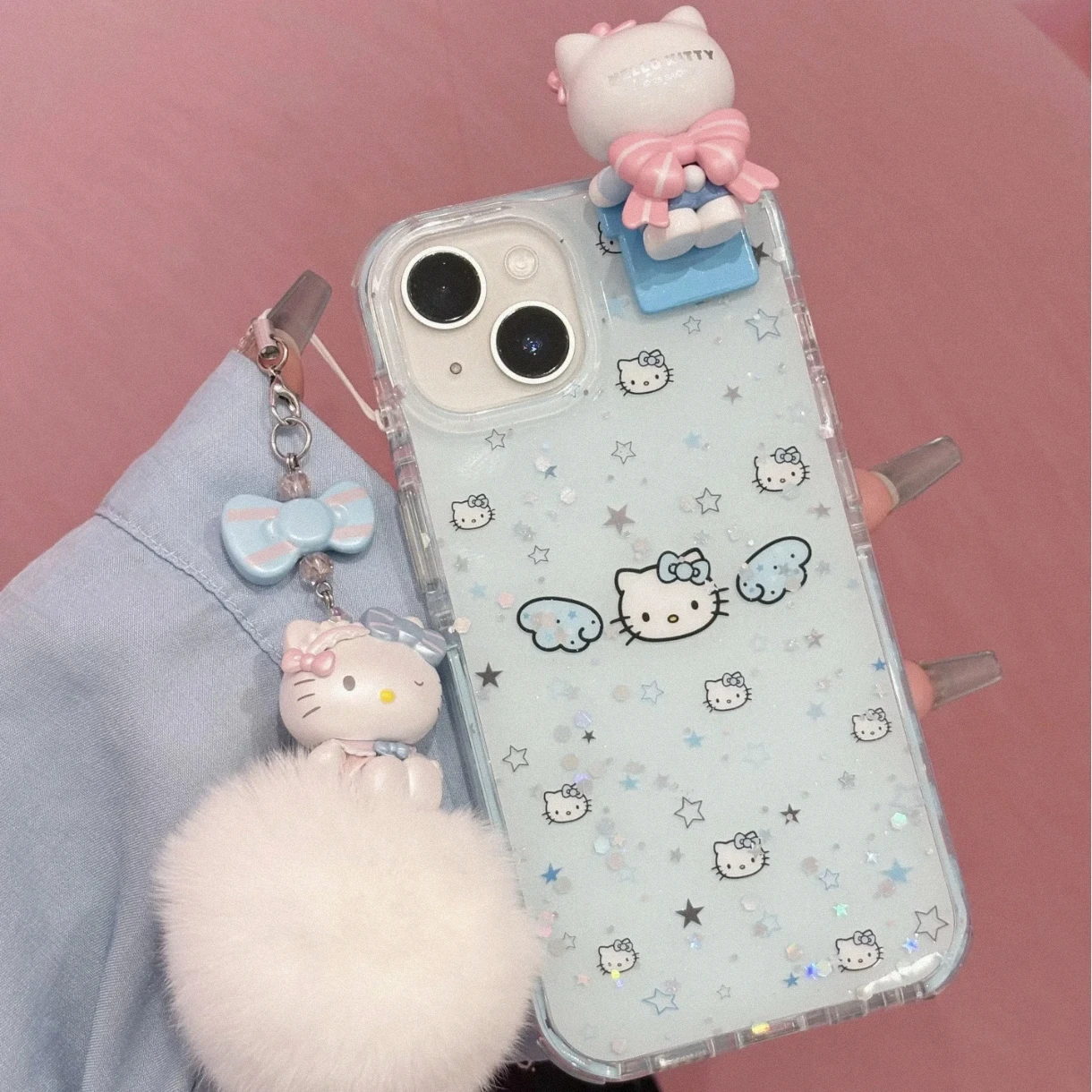 Sanrio Characters Kuromi Melody Hipper Bow Sweetheart Series Blind Box Anime Figure Collection Desktop Phone Decorate Xmas Gift