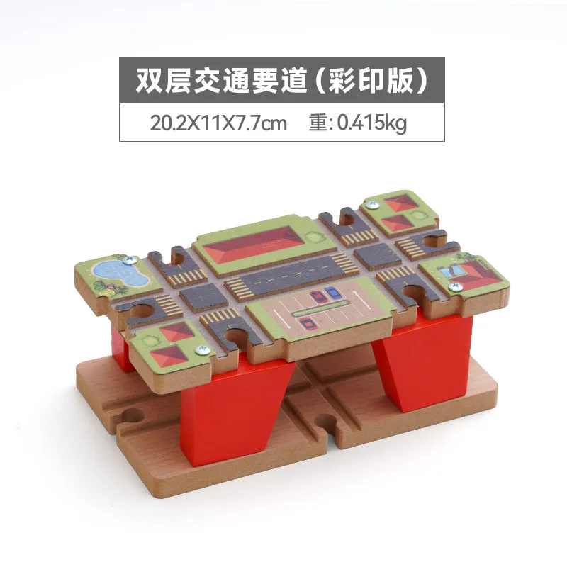 Accessori compatibili con binari del treno in legno con mozzo a doppio binario adatti per legno e auto elettriche Pd79