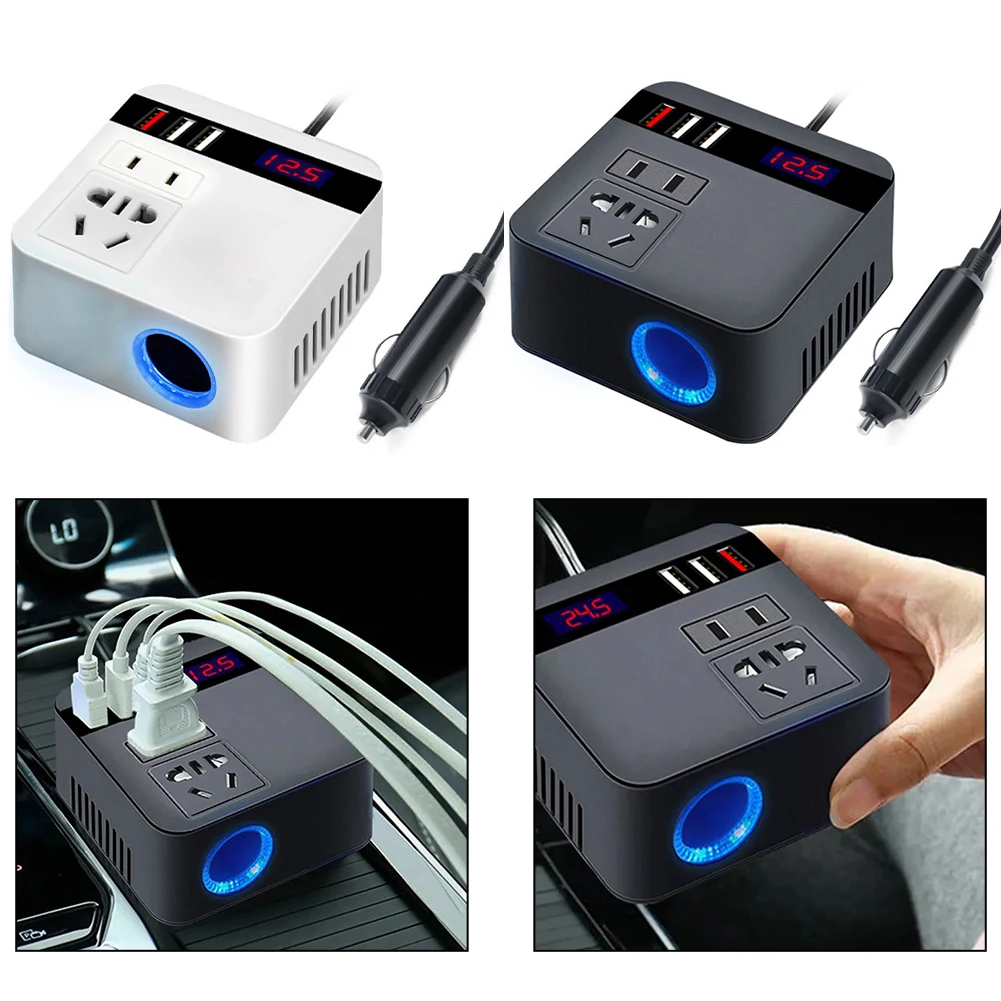 LED عرض العاكس سيارة العاكس السفر إمدادات الطاقة 120 واط سيارة عاكس الطاقة سيارة العاكس الذروة مخرج طاقة 120 واط