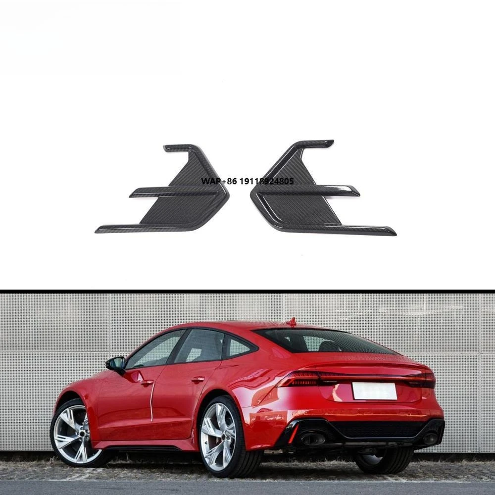

Carbon Fiber Rear Bumper Fins for-Audi RS7 Sportback Hatchback 4 Door 2020-2021