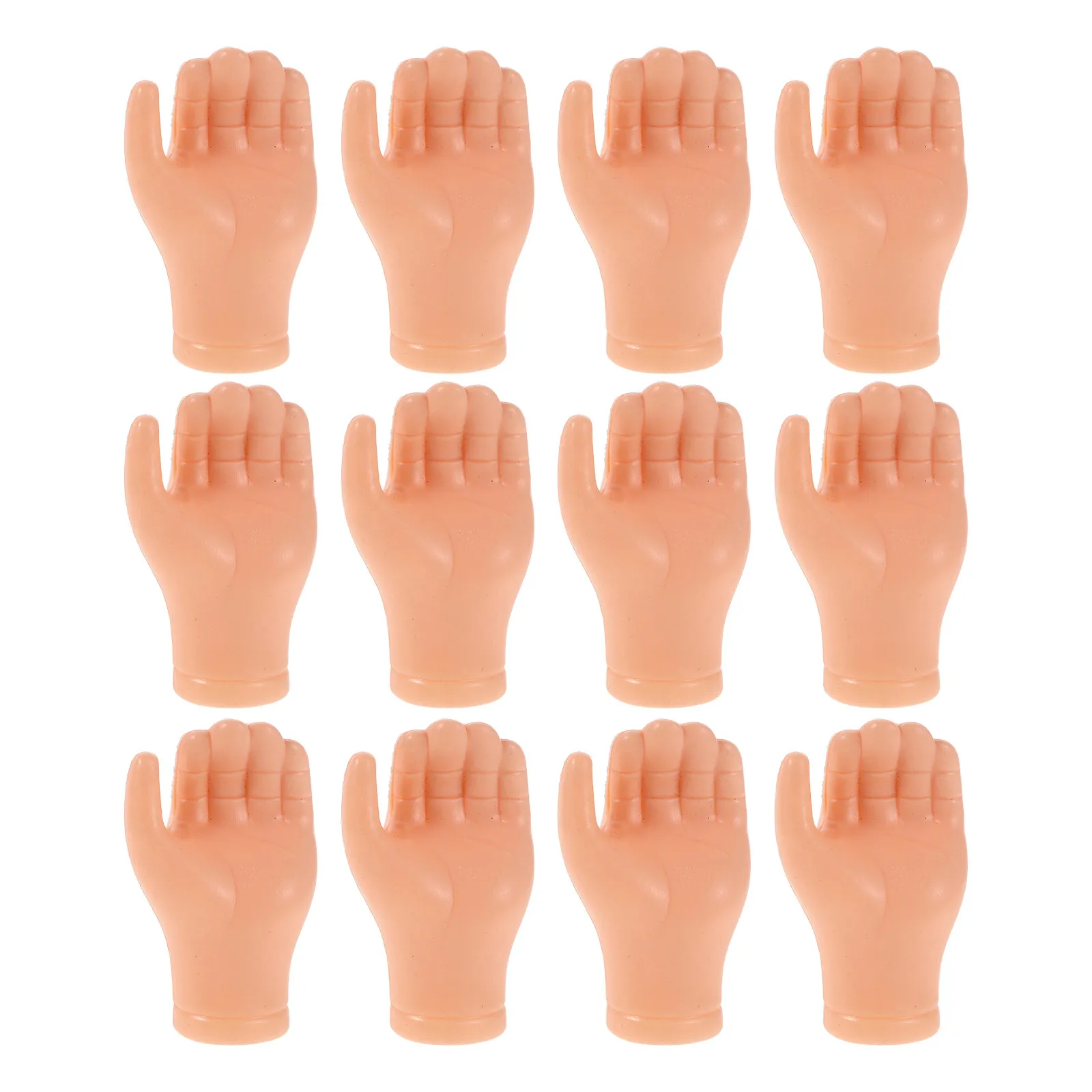 

12Pairs Miniature Hand Props High Simulation Lightweight Plastic Small Hands for Crafts Role Playing Puppet Making Realistic