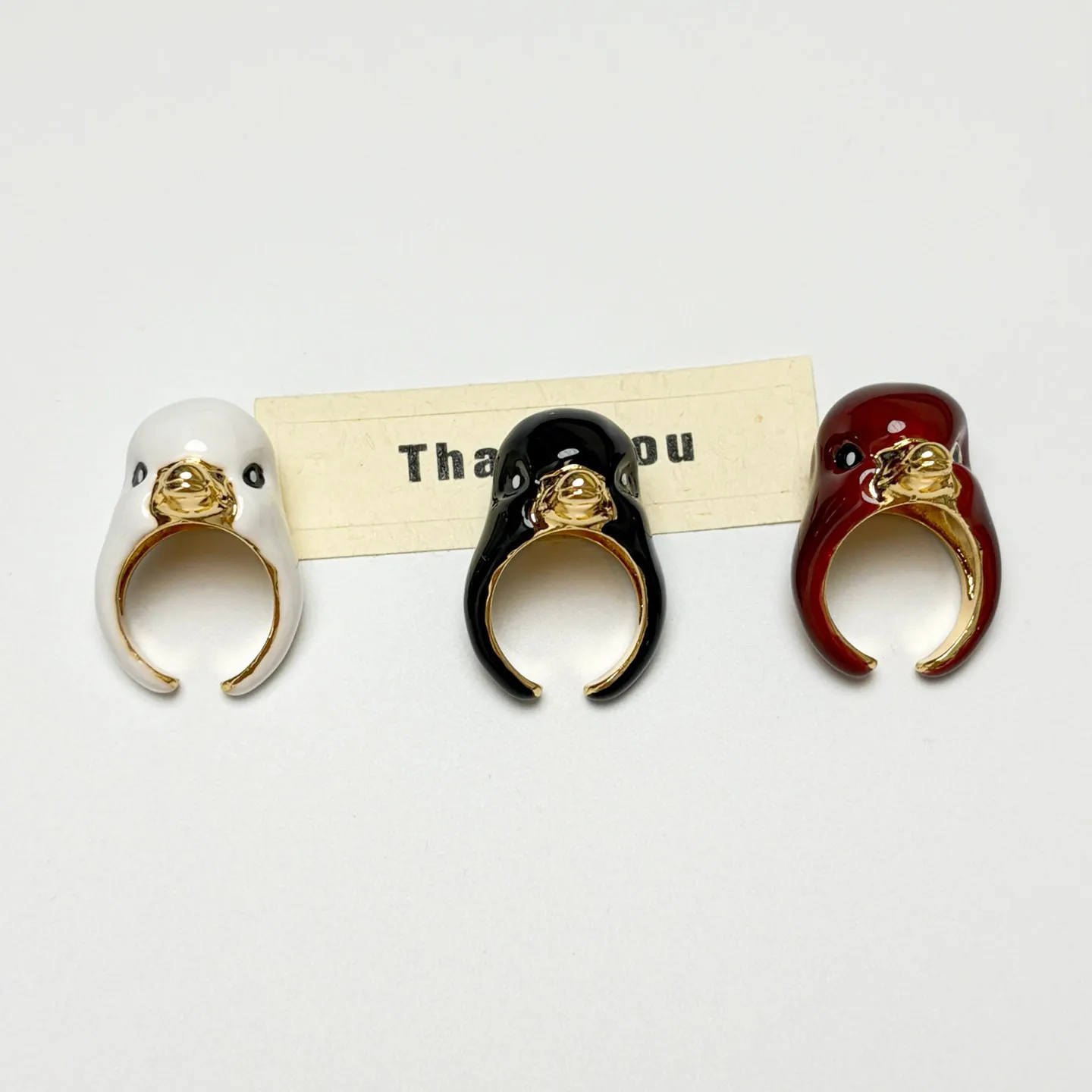 Duck‑Head Shape Adjustable Open Ring for Women, Luxury High‑End Personality Statement Finger Ring Versatile Fashion Jewelry Gift