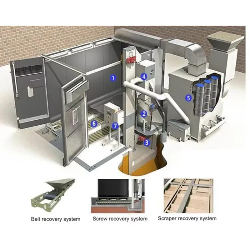 Customized Sandblasting Room Industrial Sandblasting Booths Small Workpieces Clean Rust Remove Shot Blasting Machine for Mexico