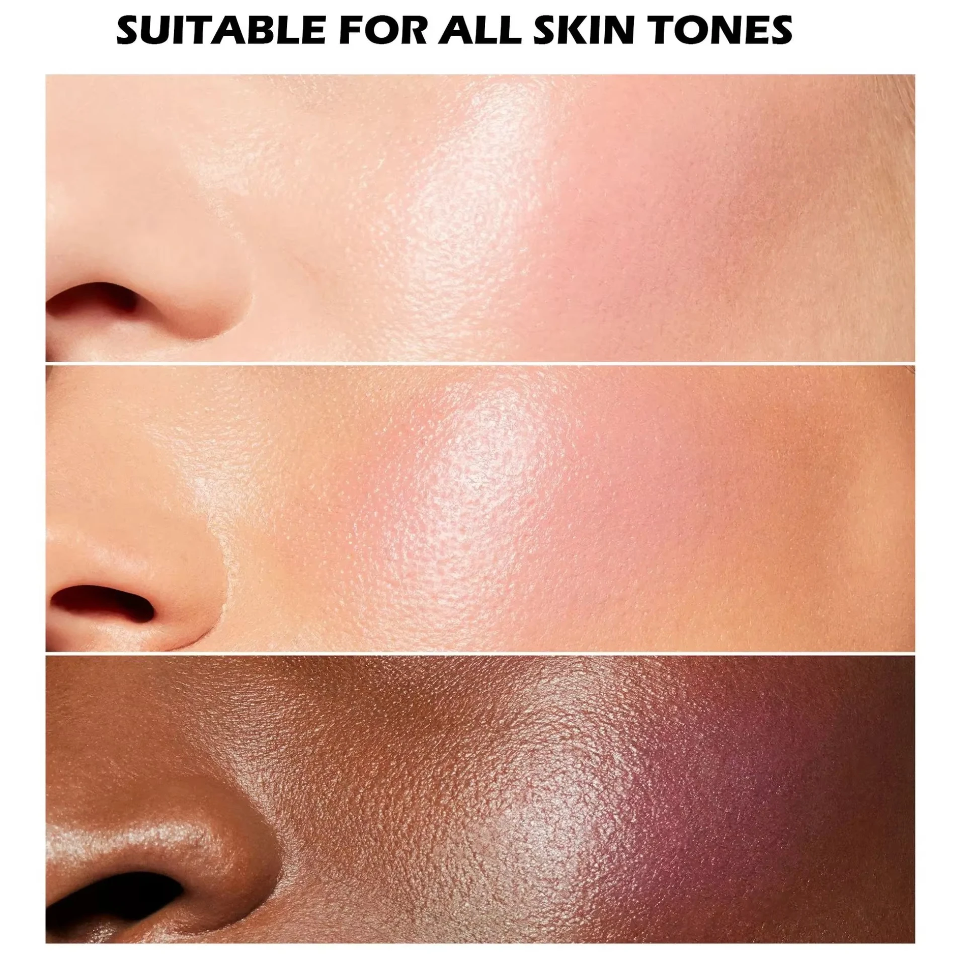 Natuurlijke Naakt Make-up Radiance Contouring Tray Matte Blush Roze Abrikoos 3-in-1 Zoete Lippenstift Gezicht Blush Wangzalf Wit
