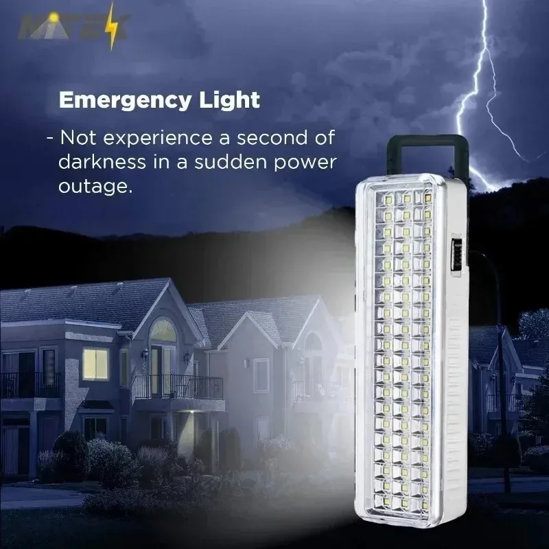 LED Emergency Light Portable Wall-Mounted Rechargeable Automatic Lantern Work Light Battery Light Bulb for Home Power Outage