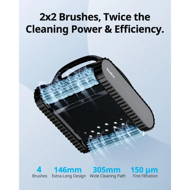 Beatbot AquaSense Cordless Robotic Pool Vacuum Cleaner - Intelligent Path Opimization, Cleans Floor, Walls