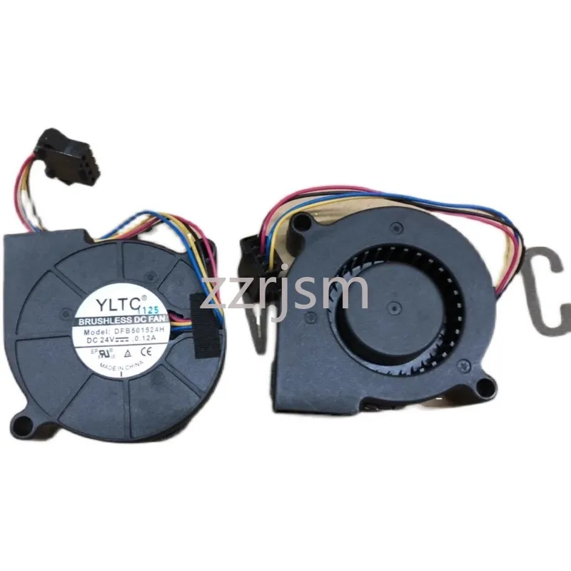 

New CPU Cooler Fan for DFB501524H 24V 0.12A 5cm 5015 4-wire PWM Turbo Blower Dual Ball Cooling Fan 50*50*15mm
