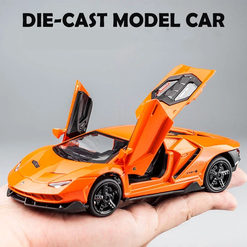 1:32 Lamborghini LP750 Toy Car Model Pull Back Vehicle Toy For Children Alloy Diecast Metal Model Sound Light Boy Kid Gifts