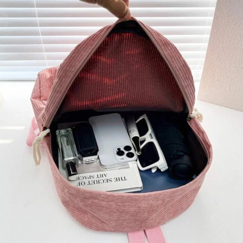 Mochila para niños con nombre bordado personalizado, mochila escolar de pana para niños y niñas, ideal para regalos escolares, esencial para el día a día