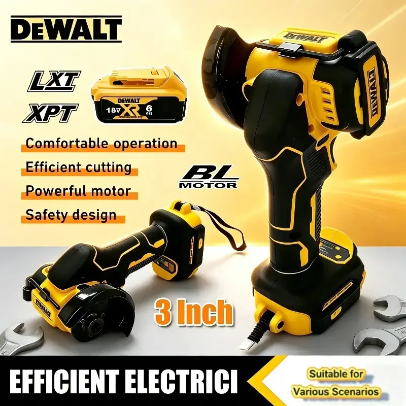 DEWALT Cordless Grinder Cutting Machine Grinding Polishing Machine Electric Diamond Cutting Grinder Power Tools Angle Grinder