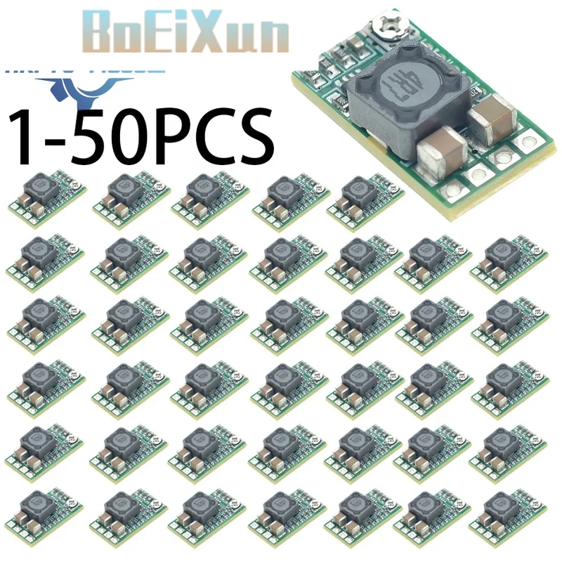 1-50PCS Mini 5V 3A DC-DC Buck Converter – 4-24V Input, 97.5% Efficiency, Ultra-Compact for Car USB Power