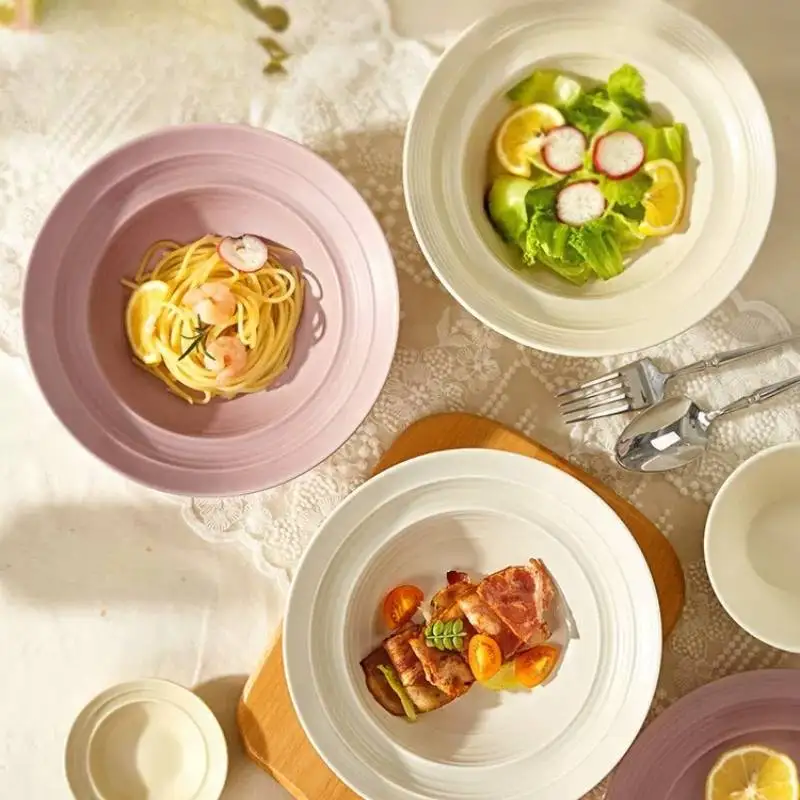 Kép 5: Egyedi Könnyűsúly Vacsora beállítása Design környezetbarát Agyagművesség plates Vacsora beállítása Betűköz Pénzgyűjtés Választékos vaisselle konyhai Edény