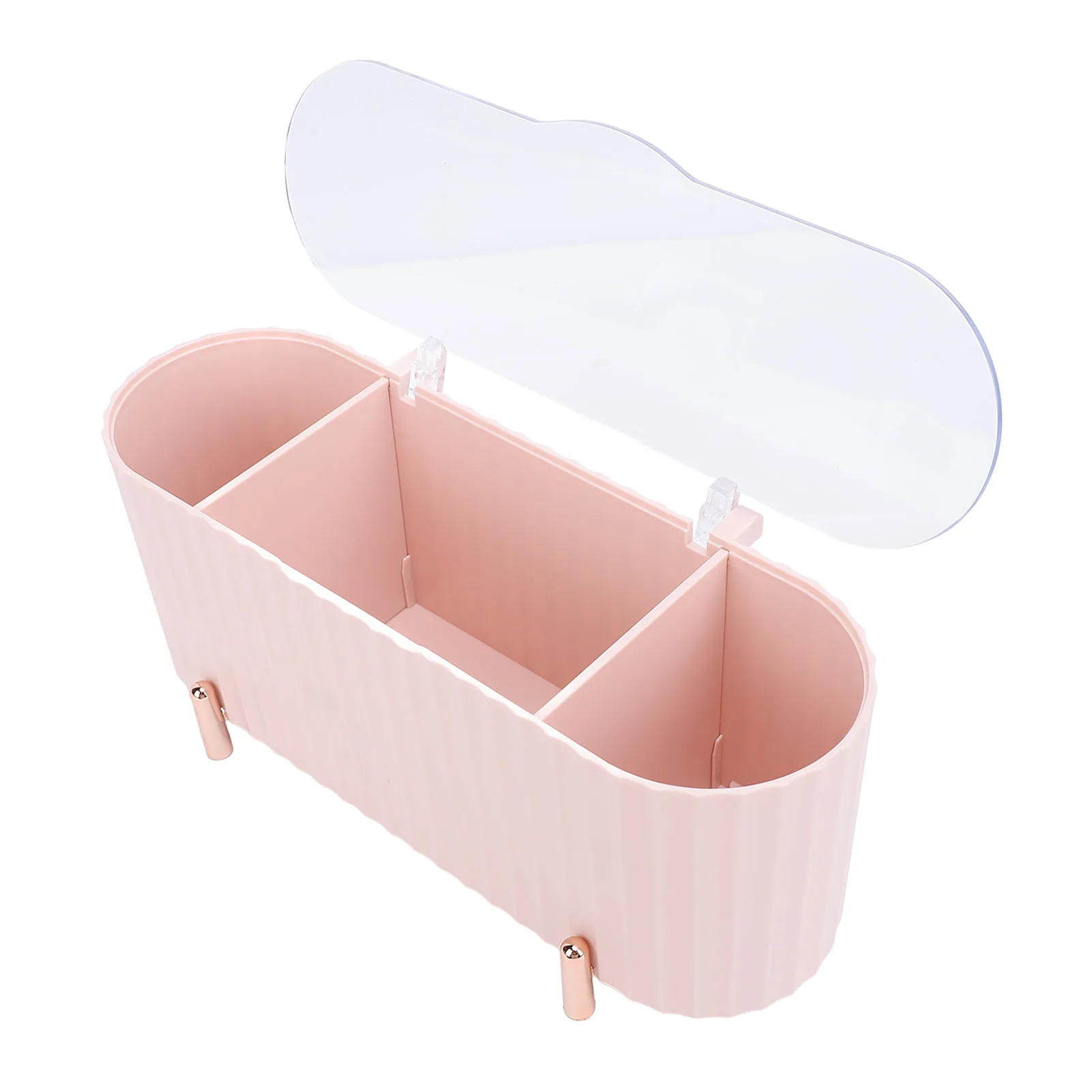 Qtip Storage Organizer Multipurpose Cotton Ball Holder Transparent Lid Rectangular for Cotton Pad Swab Round for Bathroom