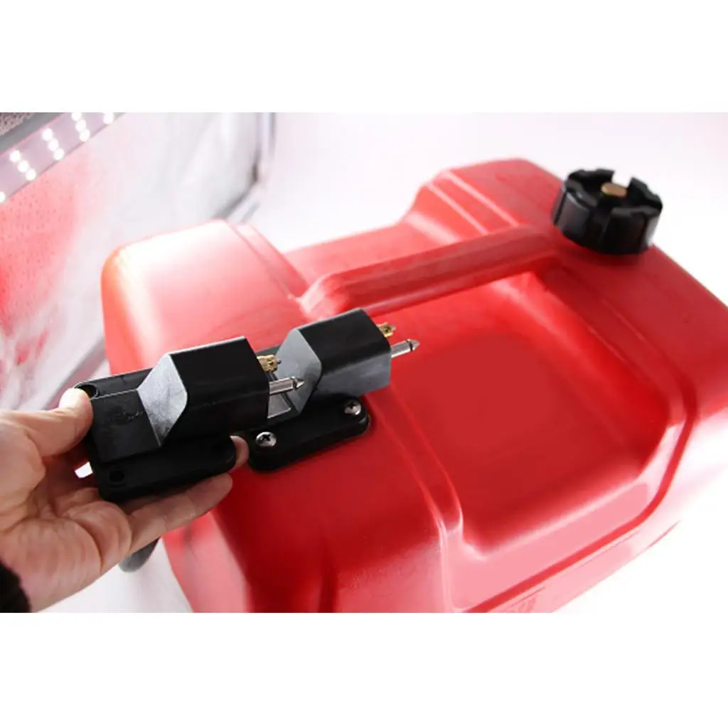 

Marine Boat Engine Fuel Tank Connector with Meter Black Plastic Fitting for Outboard Motor Petrol Tank
