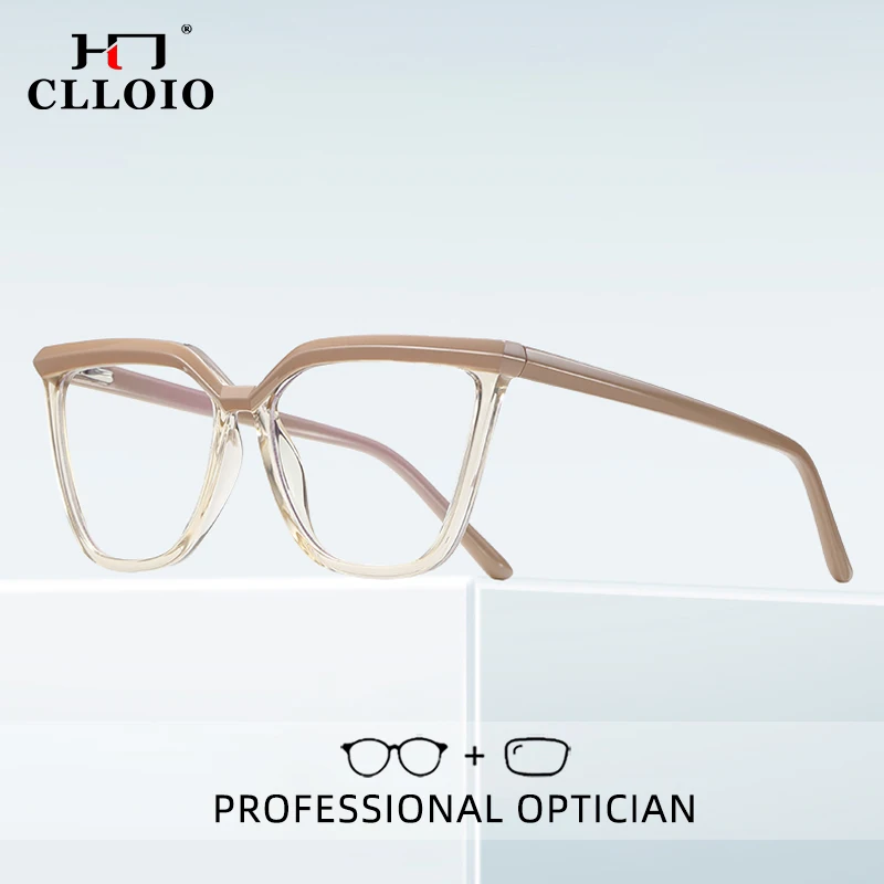 

CLLOIO TR90 Fashion Reading Glasses For Women Anti Blue Light Computer Glasses Myopia Hyperopia Prescription Optical Eyeglasses