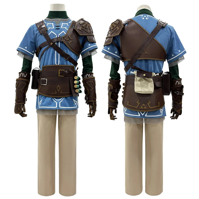 

Game Link Cosplay Costume Wig Faux Leather Accessories Top Pants Halloween Christmas Convention Gift3'd,5;h.9/