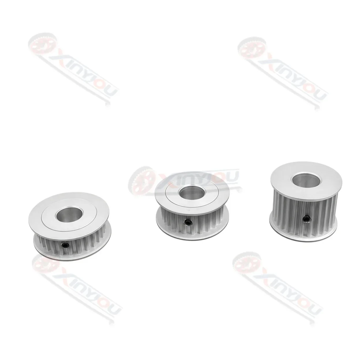 T5 16/18T Timing Pulley AF Synchronous Wheel 11-27mm for 10-25mm Belt Aluminum Bore 8-25mm Keyway Set Screws CNC Router 3D Robot