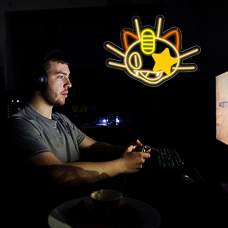 Game Neon Signs for Wall Decor  Video Games Fans Anime Neon Sign for Game Room Birthday Christmas Gift For Monster Game Fans