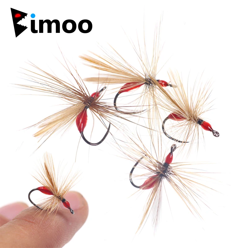 Bimoo 5/10pcs #12 Epoxy Bloody  Ant Fly Barbless Dry Fly Terrestrials Insect Bait Trout Bass Steelhead Grayling Fishing Flies