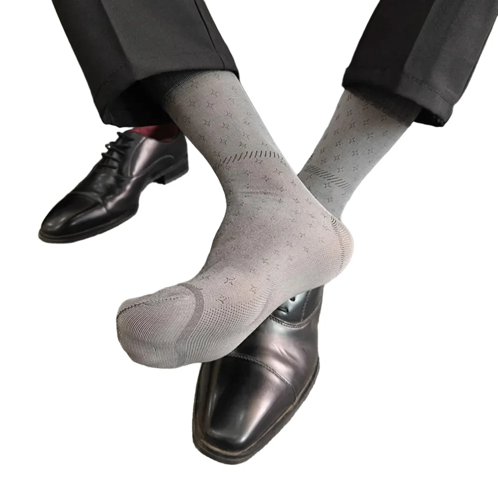 Ultrathin Sheer Tube Socks for Men Designed for Formal and Business Dress with Breathable Translucent Fabric for Comfort