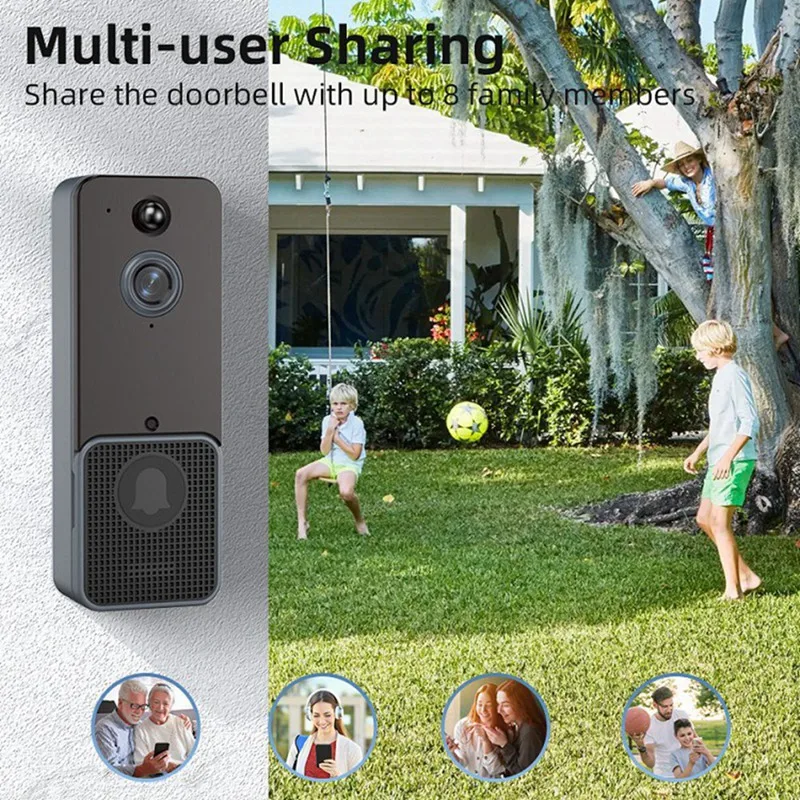 A16R-Wireless Wifi Video Doorbell Camera PIR Human Detection Cloud Storage Outdoor Door Bell Intercom Smart Home