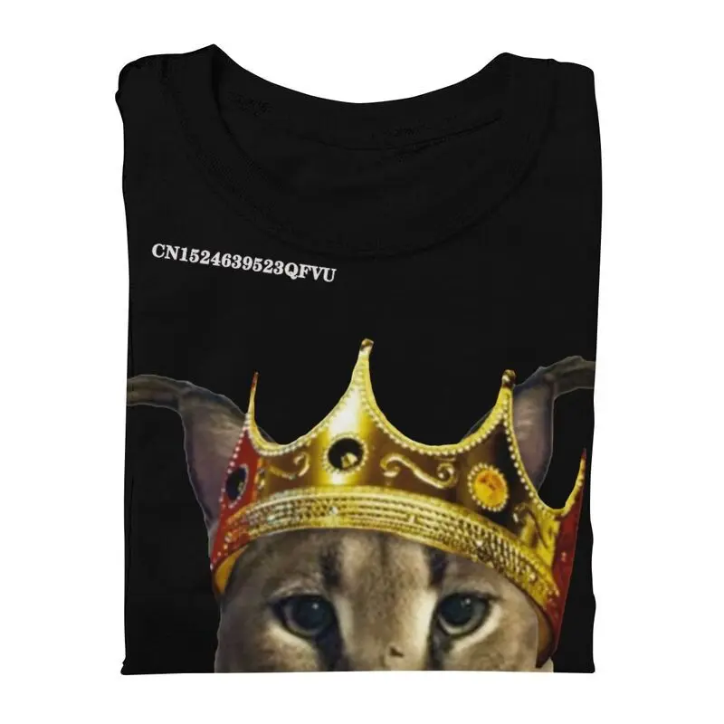 Gorgeous Big Floppa Rapper King Crown Poppa Meme Tshirts Men Emo Clothesd Premium Cotton T-Shirt Caracal Cat Tee Graphic Tshirts