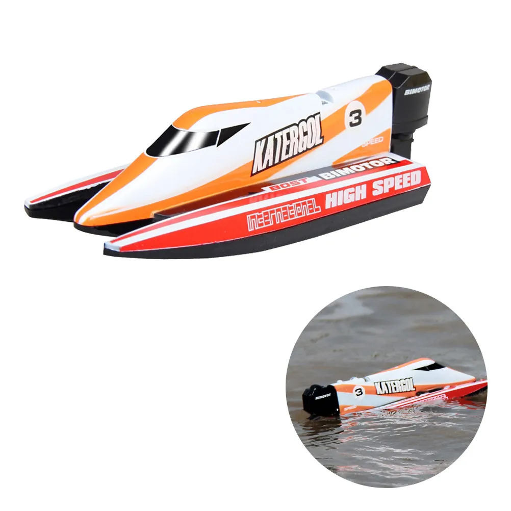 

Миниатюрная электрическая радиоуправляемая лодка с двойными пропеллерами для бассейна, озера, ванны, для развлечений в помещении и на улице, подарок для детей, оранжевая