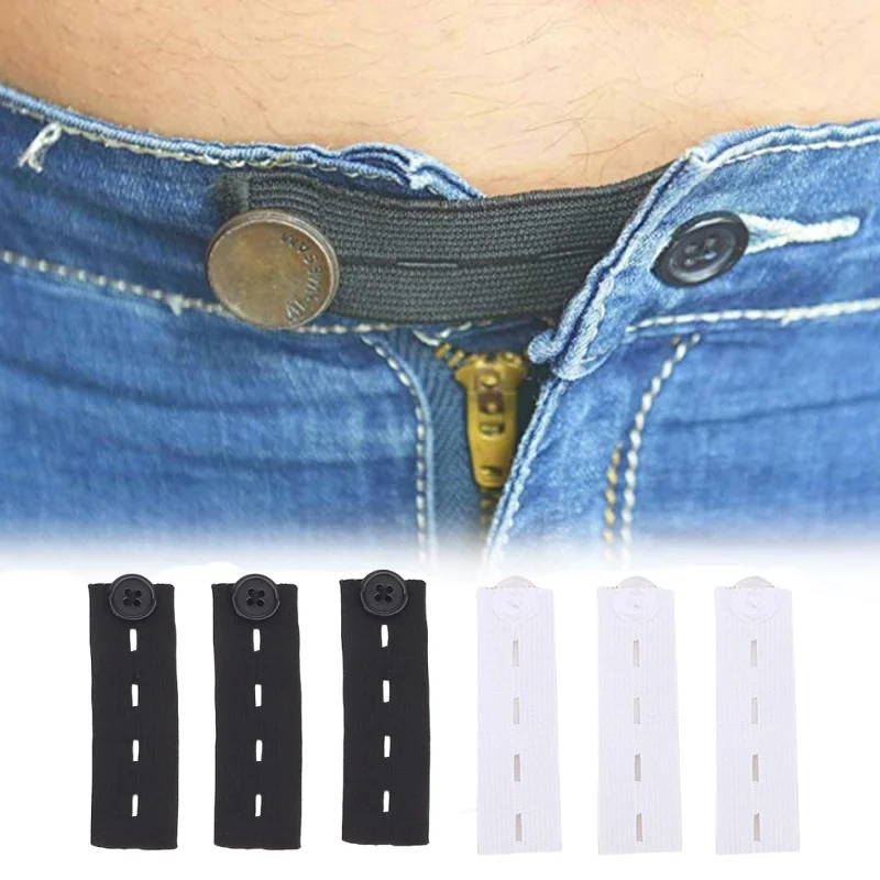 5/10Pcs Pant Extender Belt Unisex Waist Band Tight Trousers Jeans Skirts Maternity Button Hooks Garment DIY Sewing Supplies