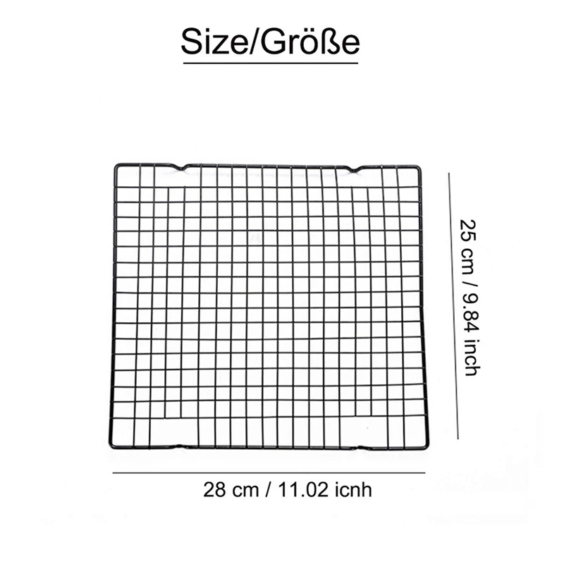 Nowy stojak chłodzący ze stali nierdzewnej 2 szt. Pasuje do blachy do pieczenia, o dużej wytrzymałości, bezpieczny w piekarniku do pieczenia, gotowania i grillowania