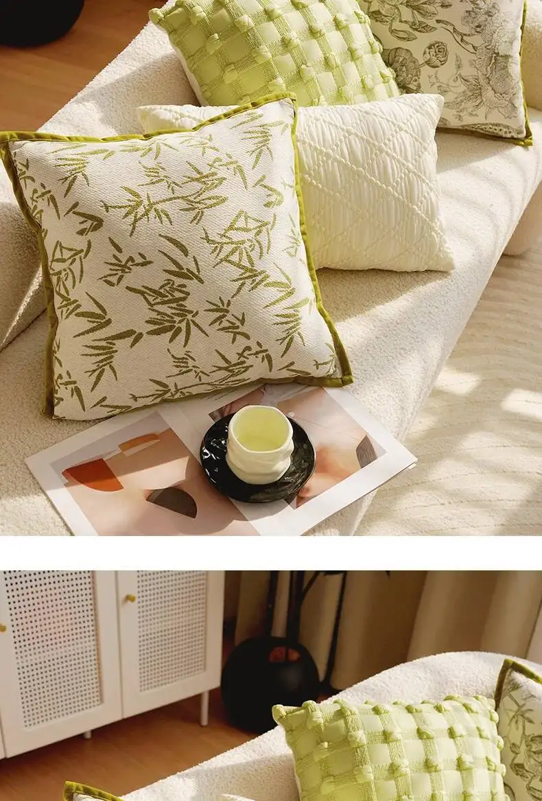 Vielseitige Pflanzenblatt-Boho-Kissenbezüge aus Chenille, weiche, luxuriöse, dekorative Kissenhüllen für Sofa, Bett, Wohnzimmer, Heimdekoration – Detail 13