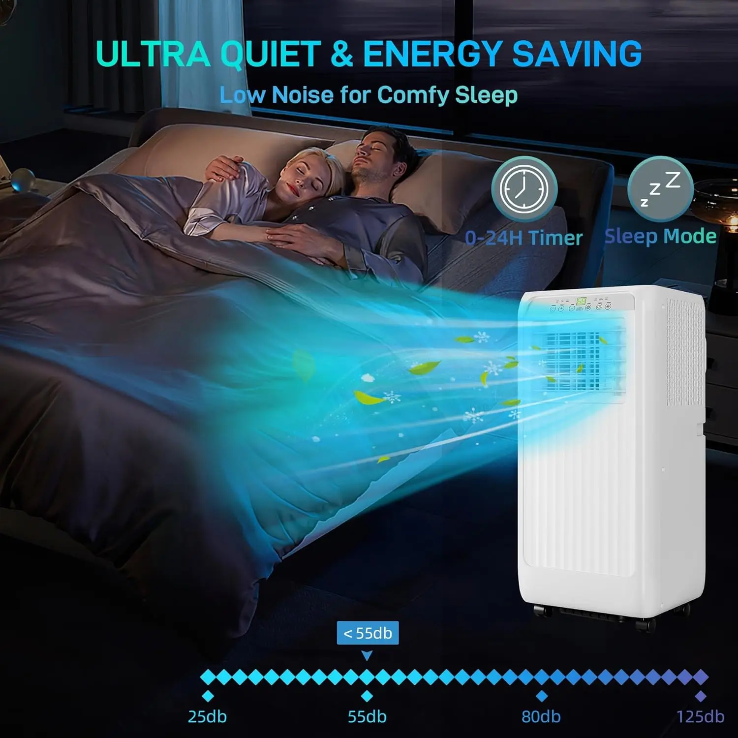 مكيف هواء محمول 10,000 وحدة حرارية بريطانية، 3 في 1 وحدة تيار متردد للمرآب مع مروحة/مزيل الرطوبة/كولز، مؤقت 24 ساعة، جهاز تحكم عن بعد لمكتب غرفة النوم