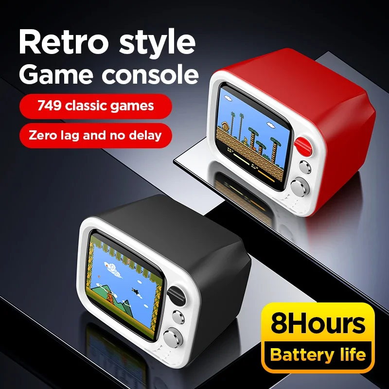 

H7 Retro VideoTV Handheld Game Console 3.5-Inch HD Built in 749 Retro Games Video Dual Gamepad Handheld Console Kids Gifts