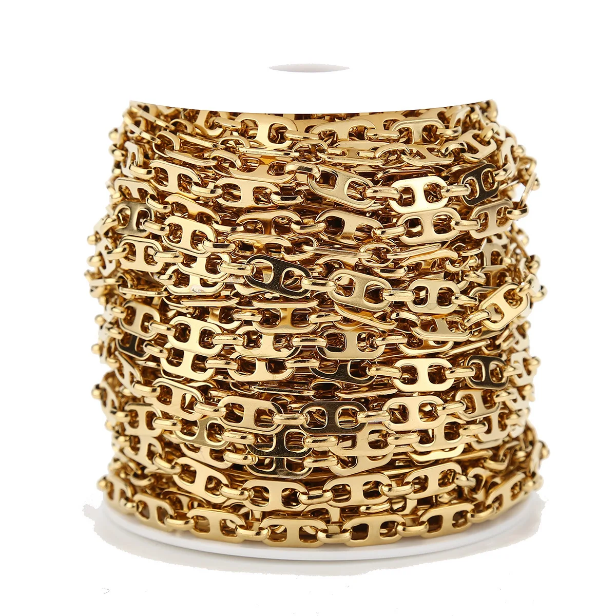 

1 м/2 м милая цепочка из нержавеющей стали со свиным носом для DIY панк хип-хоп ожерелье браслет золотого цвета колье массивные металлические украшения