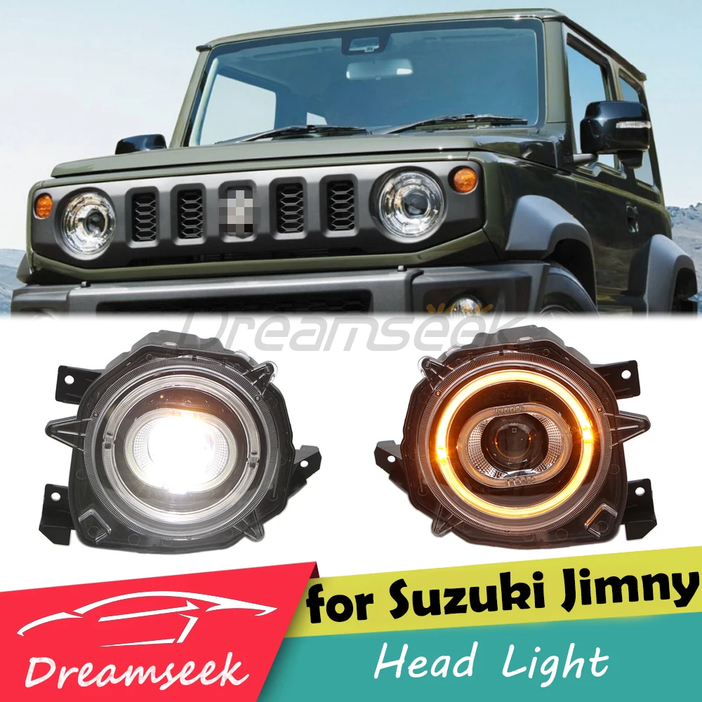 

Pair LED Front Headlight for Suzuki Jimny JB74W 2019+ Head Light DRL with Turn Signal Lights Indicator Lamp Headlights Headlamp