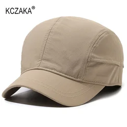 Męska czapka z daszkiem z pełnym zamknięciem 5cm z krótkim rondem Unisex letnia szybkoschnący sportowa poliestrowa czapka z daszkiem czapki tirówki sędzia