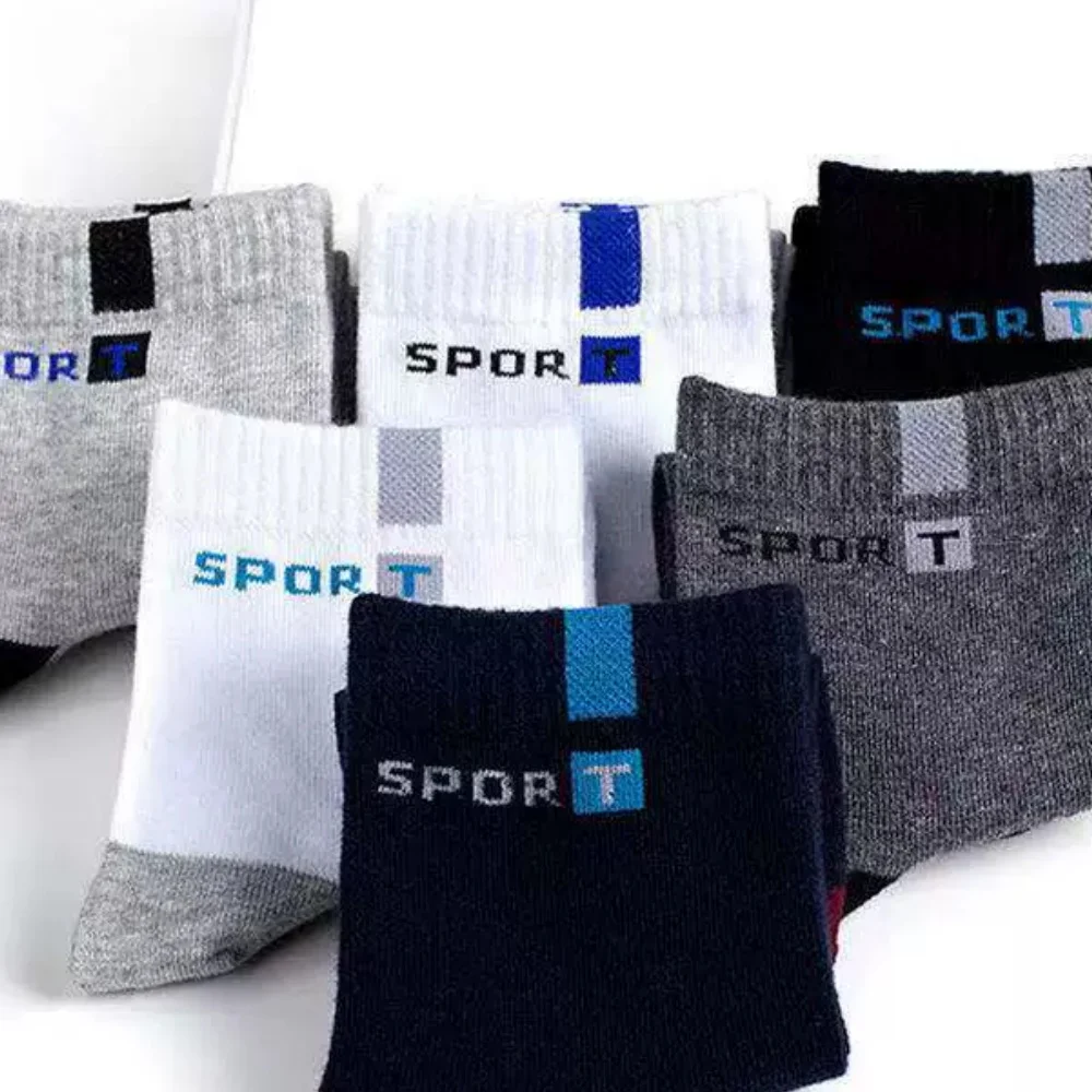 5 أزواج الرجال ألياف الخيزران الخريف الشتاء الرجال الجوارب تنفس القطن الرياضة جورب تنفس مزيل العرق جوارب الأعمال