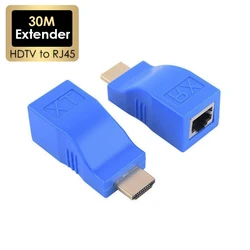 HDTV 모니터용 HDMI 호환 확장기, LAN 네트워크 HD 확장, CAT5e, 6 UTP LAN 이더넷 케이블, 1080P RJ45 포트, 30m
