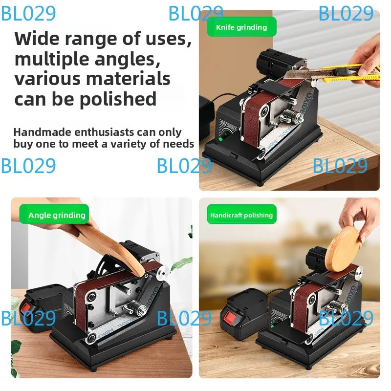 180W Electric 10m/S Mini Polishing  Electric Belt Sander  Sharpening Knife Sharpening Kitchen Knife Scissors Sanding Machine