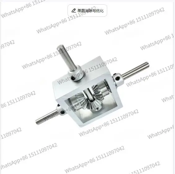 T-type 90-degree bevel gear right-angle commutator, one in and two out positive and reverse gearbox