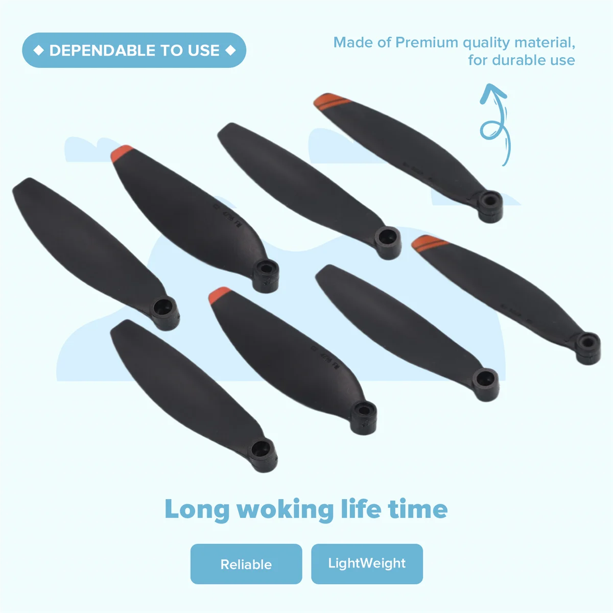 

LNHF 8 шт. 4726 пропеллер для дрона DJI Mini 2, легкий реквизит, запасные части для лезвия, запасные части для Mavic Mini 2 G