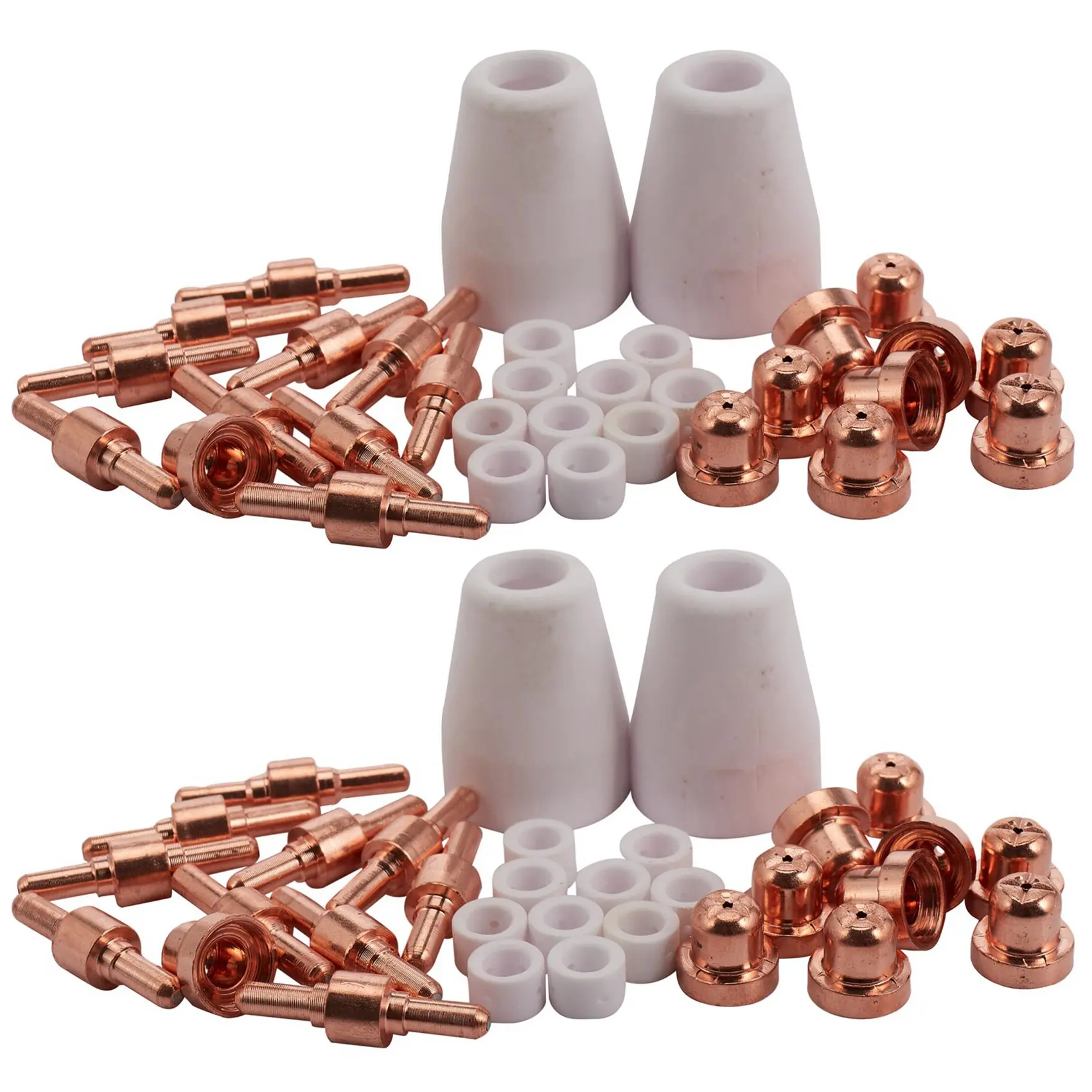 

2025 Trend 64Pcs For PT 31 -40 40A Standard Size Plasma Cutting Torch Cutter Consumables Extended Tip Nozzles Electrode